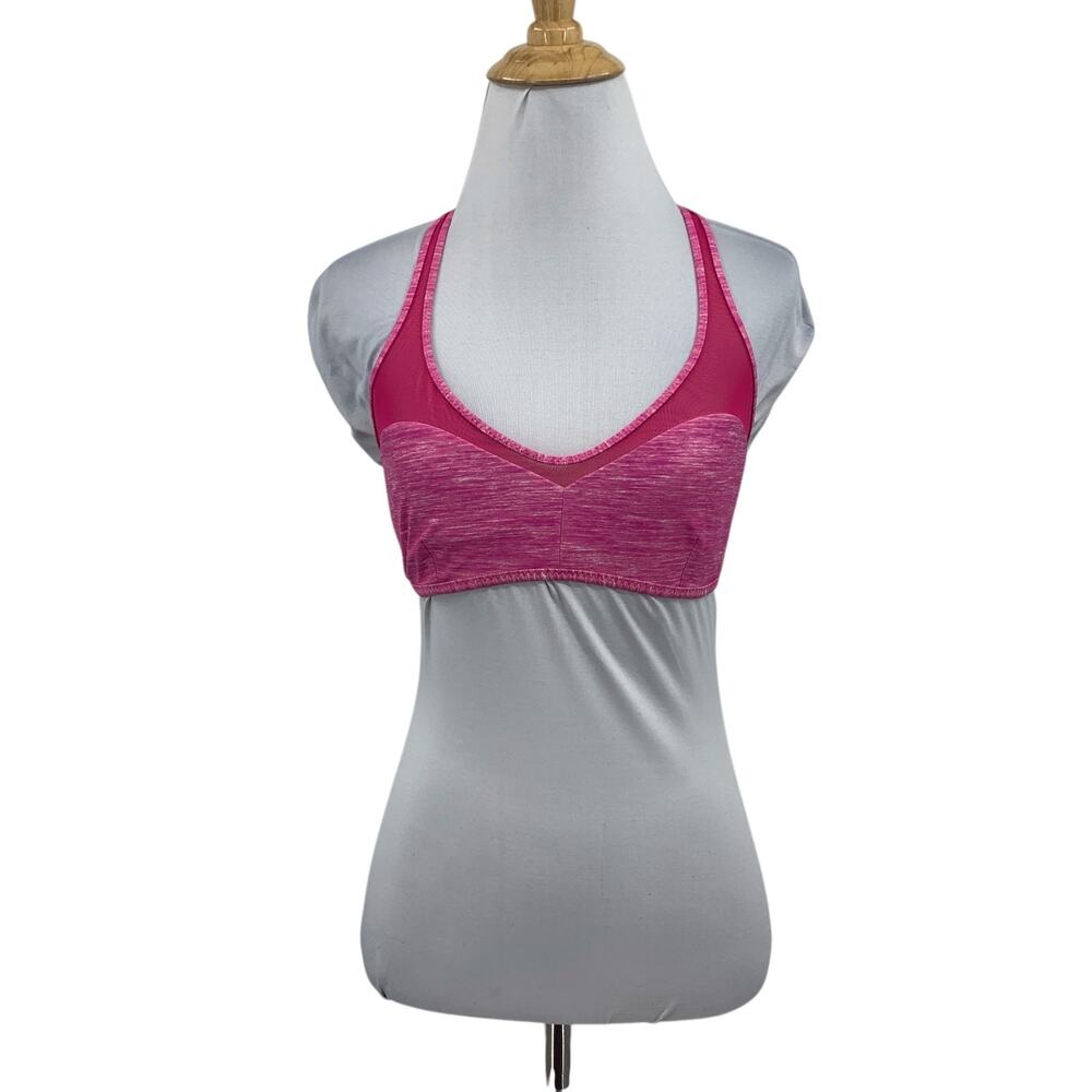 Lululemon Bikini Top Womens 4/6 Reversible Mesh Panel T Back Salty Swim